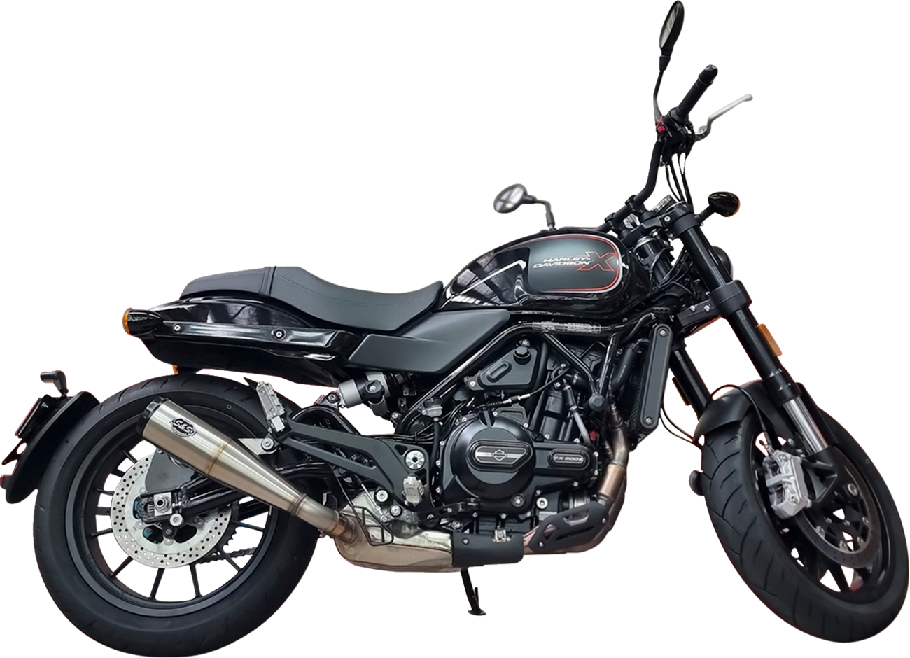 S&S CYCLE Grand National Slip-On Muffler - Brushed Stainless Steel - X™500 550-1114