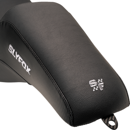 SLYFOX Drifter Seat - Gray Logo - Smooth Vinyl - Carbon Fiber - FL '08-'23 0801-1615