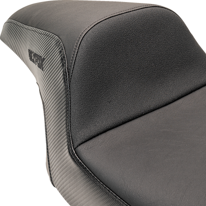 SLYFOX Drifter Seat - Black Logo - Smooth Vinyl - Carbon Fiber - FL '97-'07 0801-1612