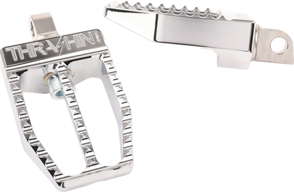 THRASHIN SUPPLY CO. Militant Foot Pegs - Front/Rear - Chrome TSC-2019-3-D