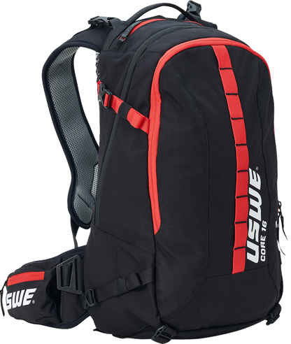 USWE Core Off-Road Daypack - 16L - Black/Red 2163336