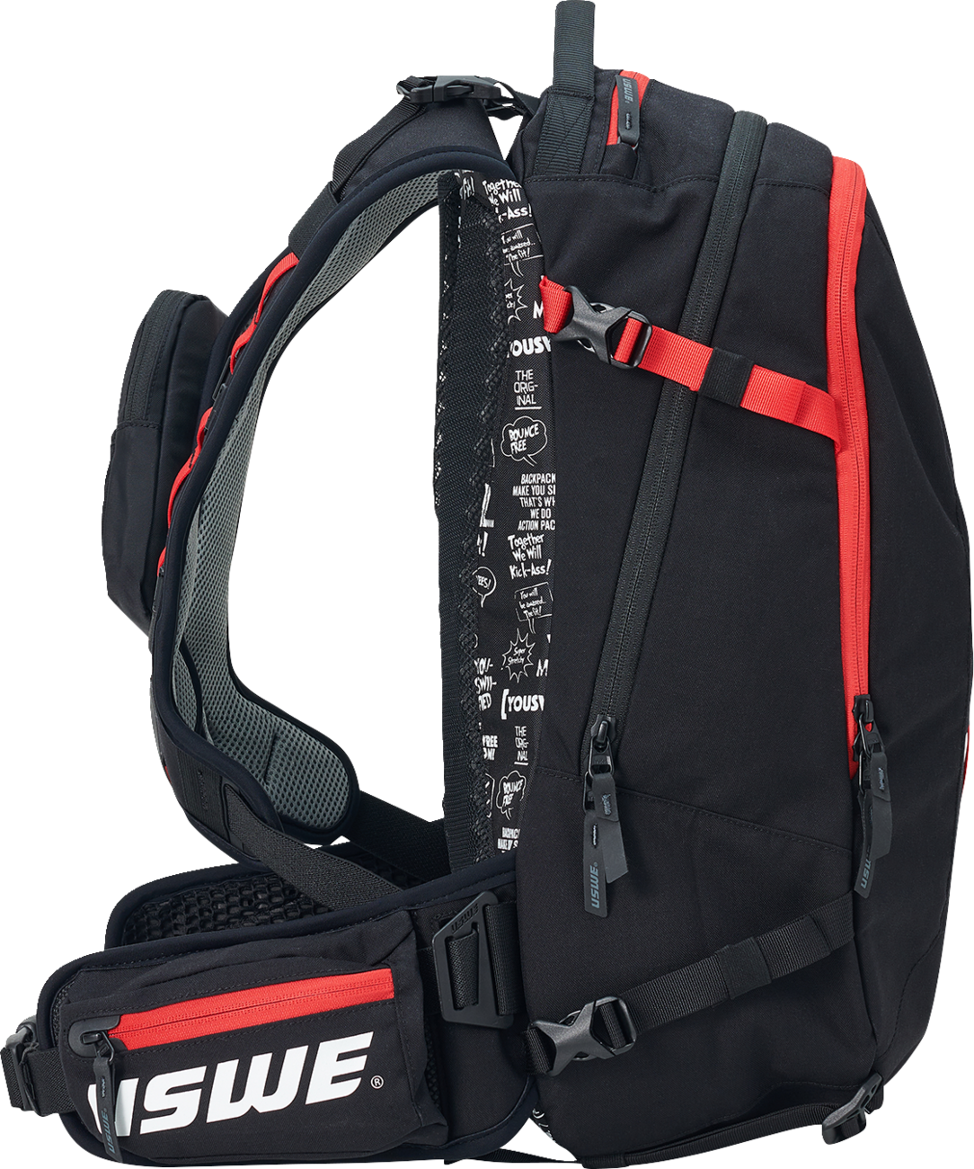 USWE Core Off-Road Daypack - 16L - Black/Red 2163336