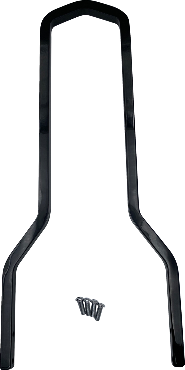 DRAG SPECIALTIES Round Sissy Bar - Black - 14.75"H x 8.75"W X08-0040GBT