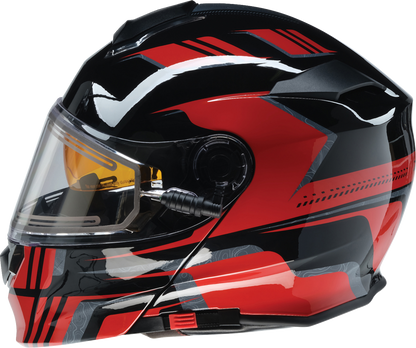 Z1R Solaris 2.0 Helmet - First Tracks - Electric - Dual Pane - Black/Red - Medium 0120-0827