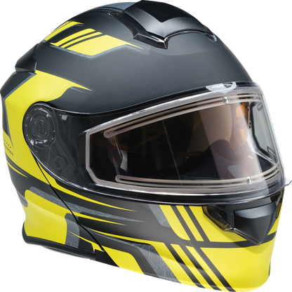 Z1R Solaris 2.0 Helmet - First Tracks - Electric - Dual Pane - Black/Hi-Viz - Large 0120-0840