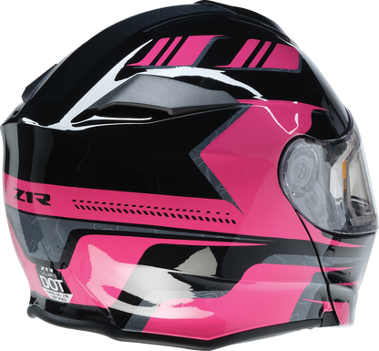 Z1R Solaris 2.0 Helmet - First Tracks - Electric - Dual Pane - Black/Pink - Medium 0120-0845