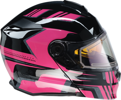 Z1R Solaris 2.0 Helmet - First Tracks - Electric - Dual Pane - Black/Pink - Medium 0120-0845