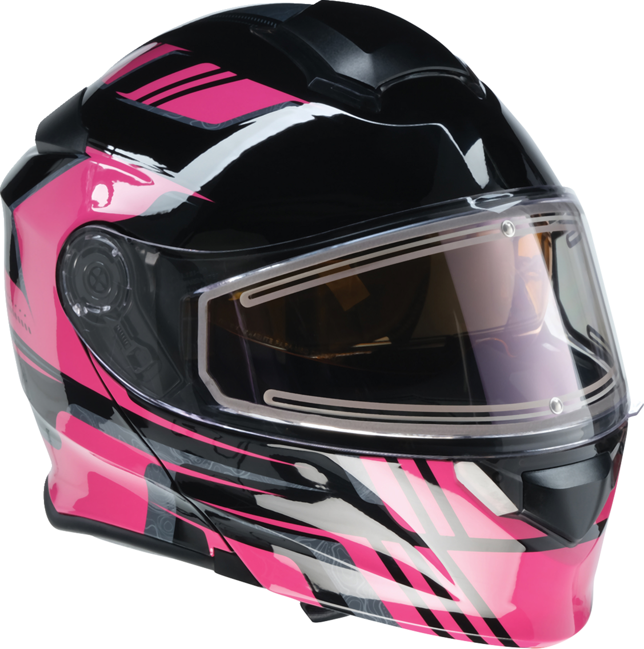 Z1R Solaris 2.0 Helmet - First Tracks - Electric - Dual Pane - Black/Pink - Medium 0120-0845