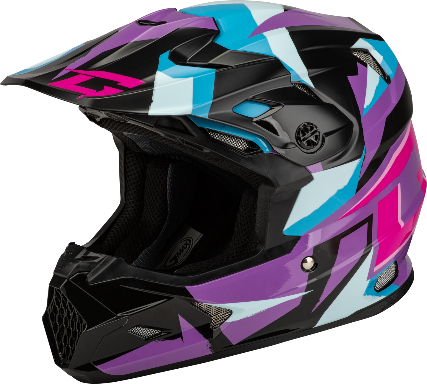 Mx 96 Splinter Helmet Black/Purple/Blue Xl