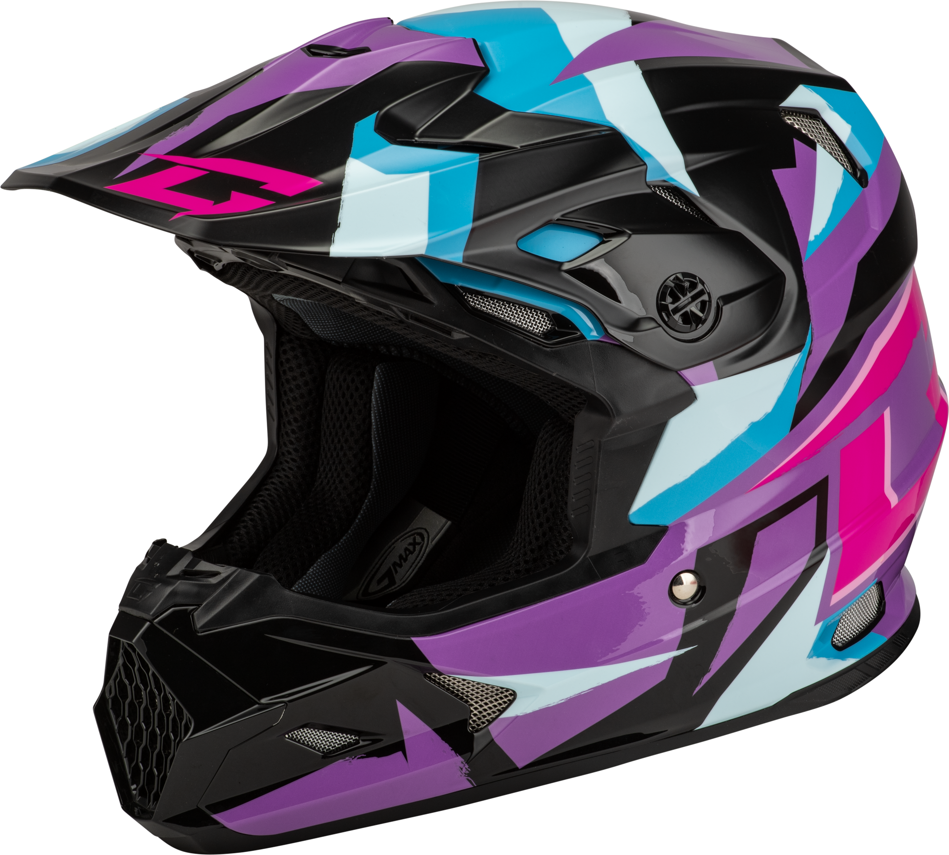 Mx 96 Splinter Helmet Black/Purple/Blue Lg