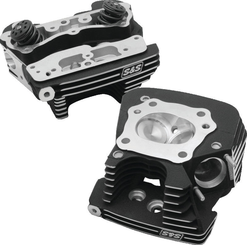 S&S Cycle 99-05 BT Super Stock 79cc Cylinder Head Kit - Wrinkle Black