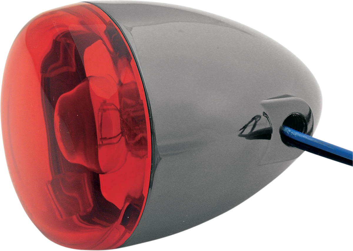 CHRIS PRODUCTS LED Turn Signal - Black Nickel/Red 8501R-BN