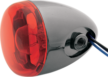 CHRIS PRODUCTS Turn Signal - Black Nickel/Red 8887R-BN