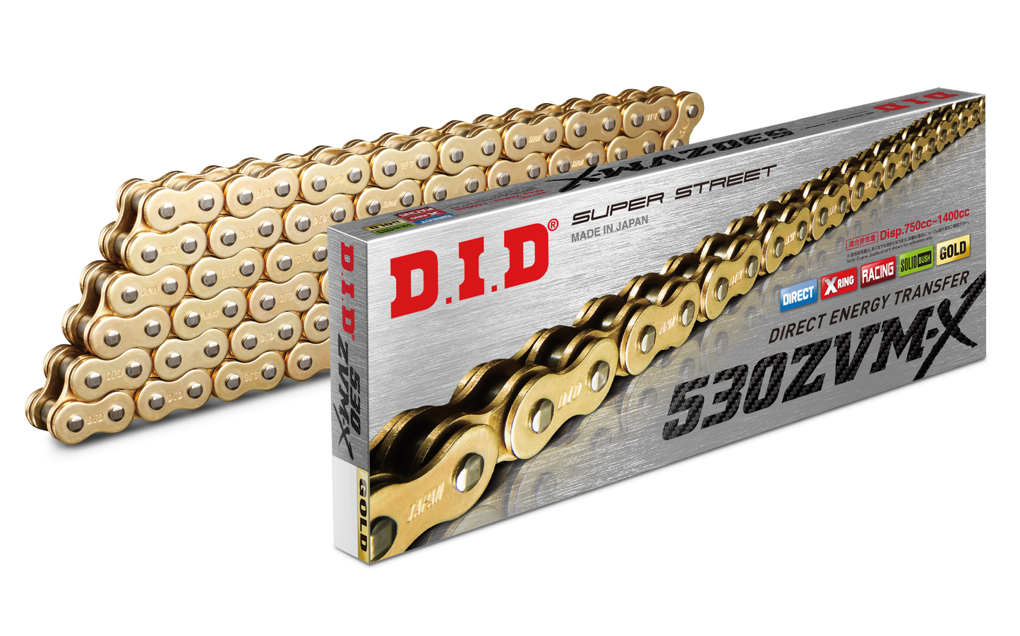Super Street 530zvmxg 100l X Ring Chain Gold