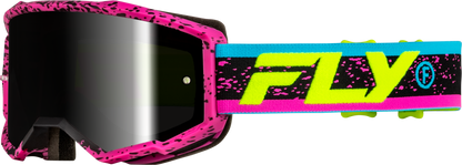 Yth Zone Goggle Pnk/Blk/Hi Vis W/ Black Mirror/Smoke Lens