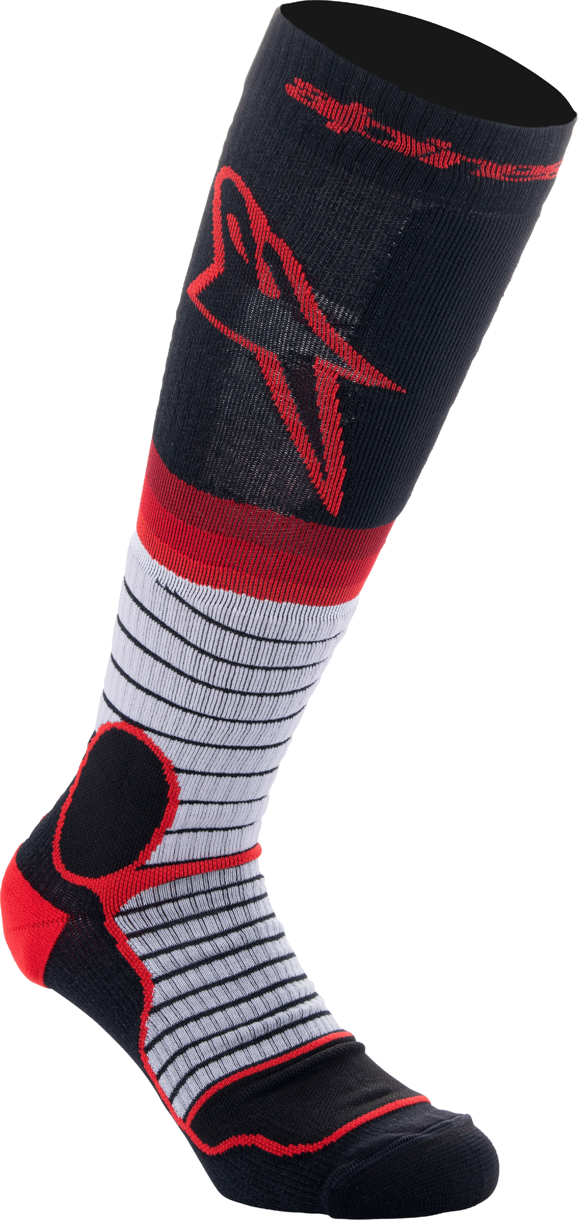 Mx Pro Socks Black/Grey/Red Sm