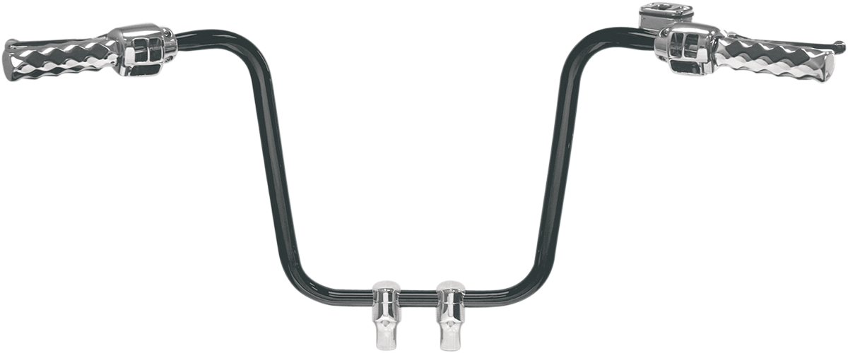 LA CHOPPERS Hefty 1-1/4" Handlebar - Ape Hanger - 14" - Black LA-7312-14B