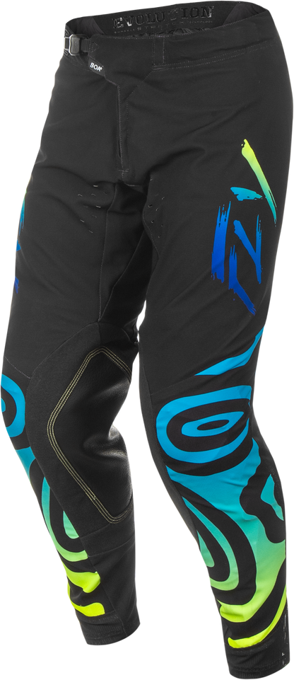 Evolution  Dst Zen Pants Black/Blue/Hi Vis Sz 28