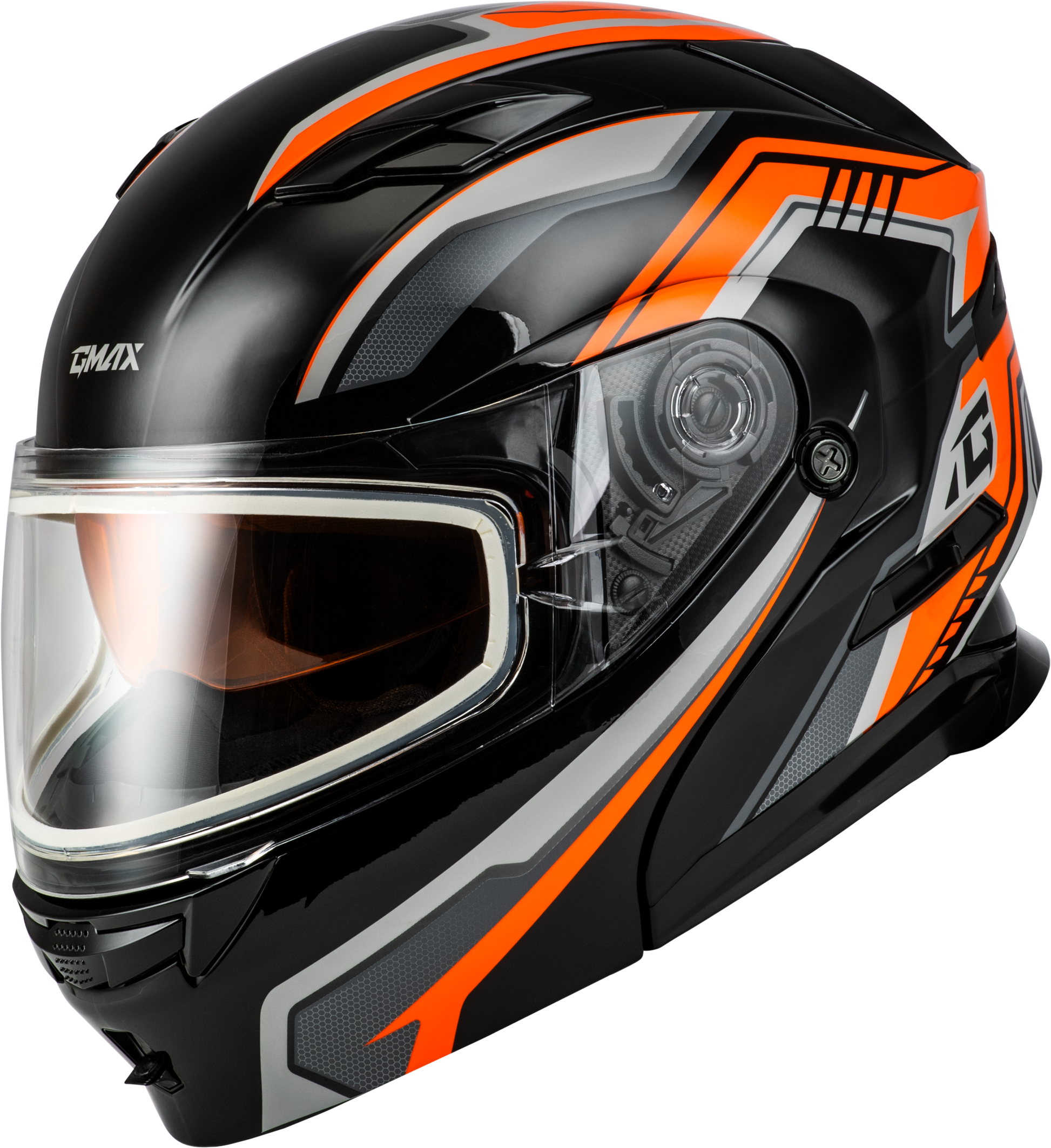 Md 01s Transistor Snow Helmet Orange/Black Sm
