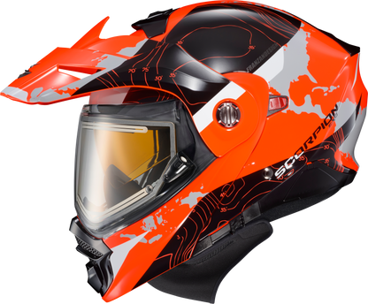 Exo At960 Cold Weather Helmet Topographic Hi Viz Org Sm Elec
