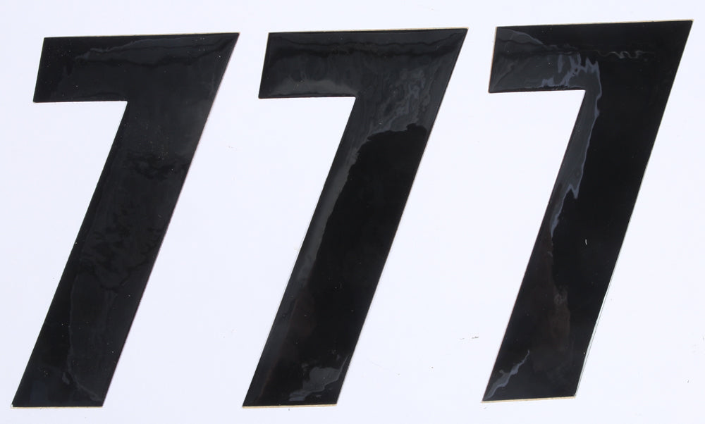 Number 7 Black 6" 3/Pk