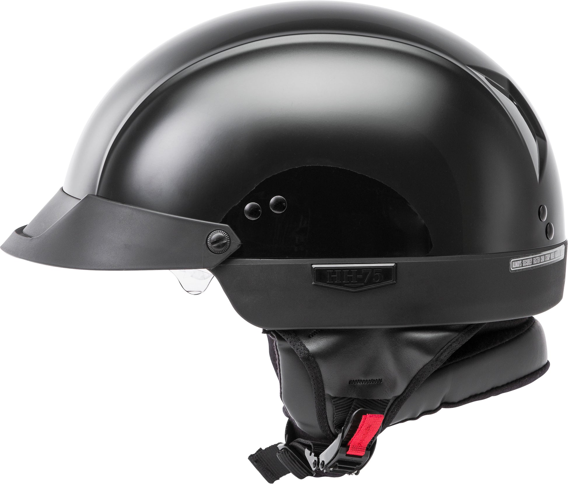 Hh 75 Half Helmet Black Md