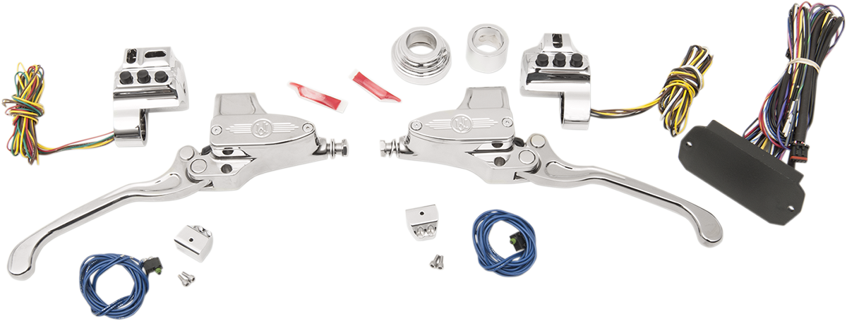 PERFORMANCE MACHINE (PM) CAN-Bus Handlebar Control Kit - Hydraulic - 11/16" Master Cylinder - Chrome 0062-4026-CH