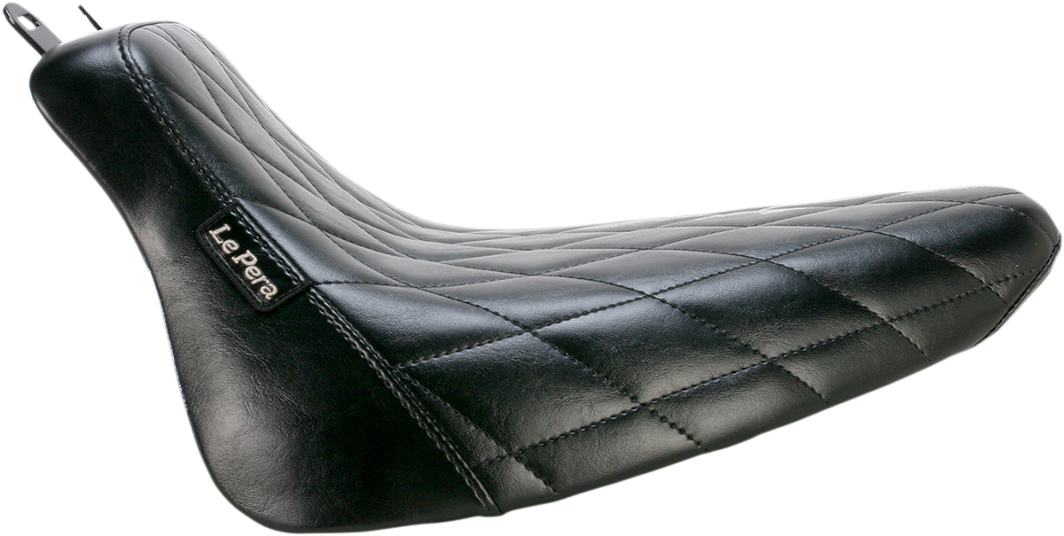 LE PERA Bare Bones Solo Seat - Diamond Stitch - Black - FLST '08-'17 LXE-007DM
