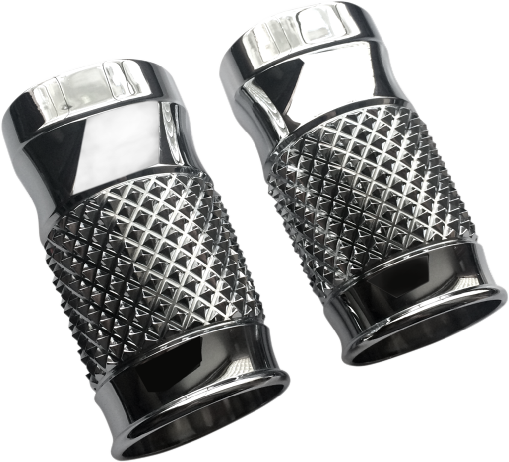 EDDIE TROTTA DESIGNS Fork Slider Covers - Chrome - Cross-Cut TC-962