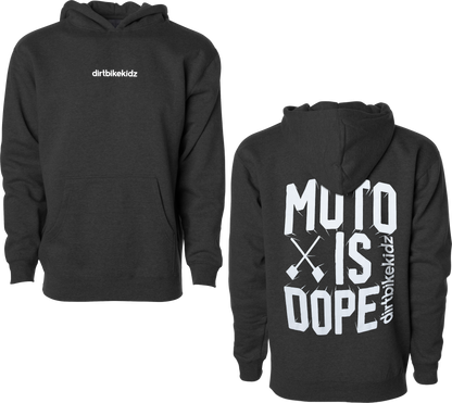 Moto Is Dope Youth Hoodie Charcoal Heather Yl