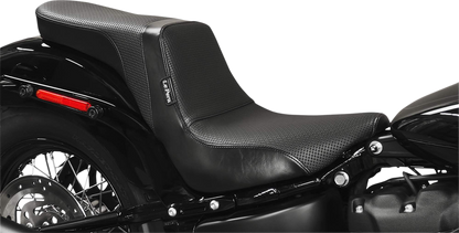 LE PERA Daytona 2-Up Seat - Without Backrest - Basketweave - Black - FX/FL '18-'23 LY-543BW