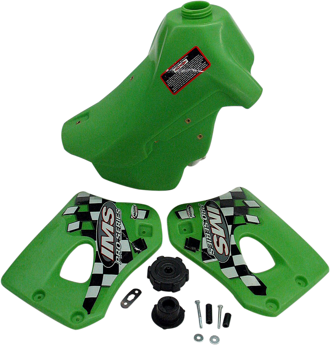 IMS PRODUCTS INC. Large-Capacity Gas Tank - Green - Kawasaki - 3.4 Gallon 113128-G1