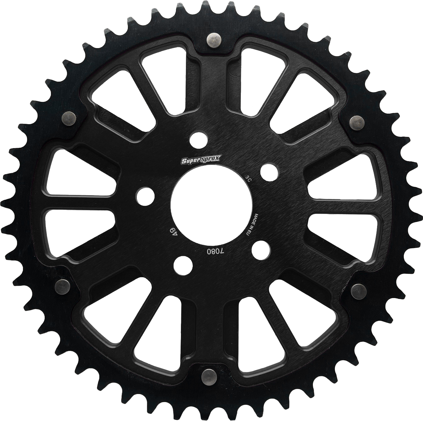 Stealth 53t Rear Sprocket Blk Alum Car  Blk Steel Teeth