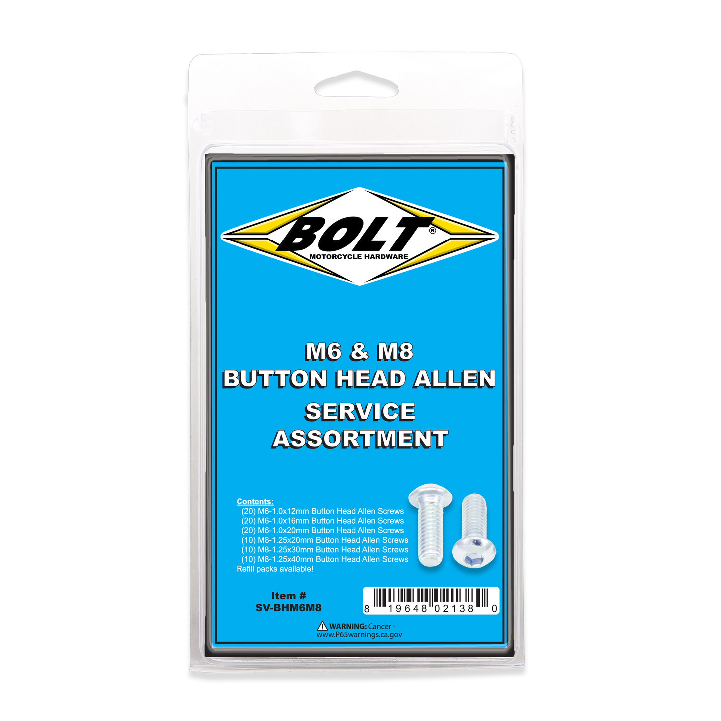 Button Head Allen Bolt Assortment 90 Piece Kit