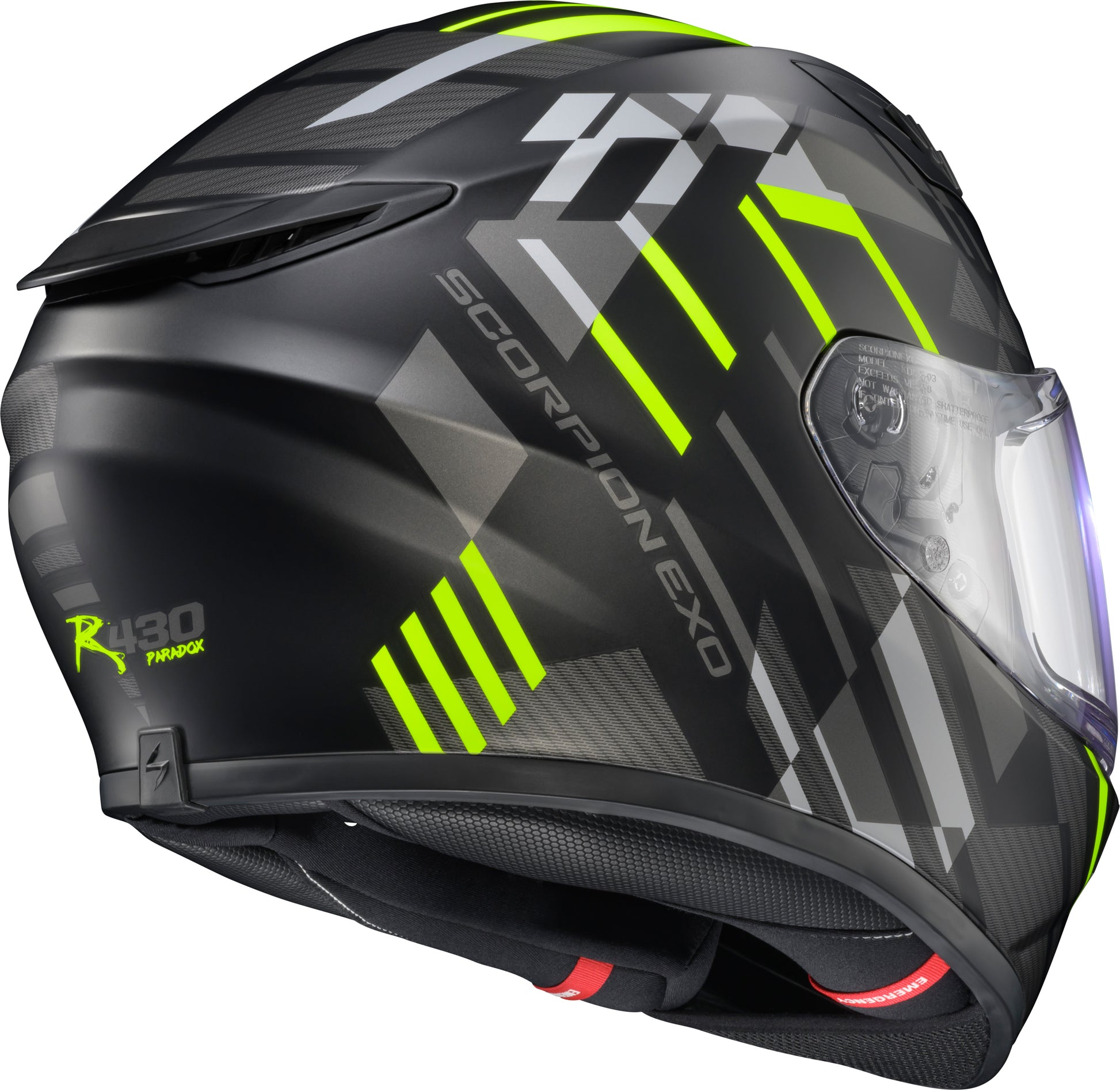 Exo R430 Full Face Helmet Paradox Hi Viz Xl