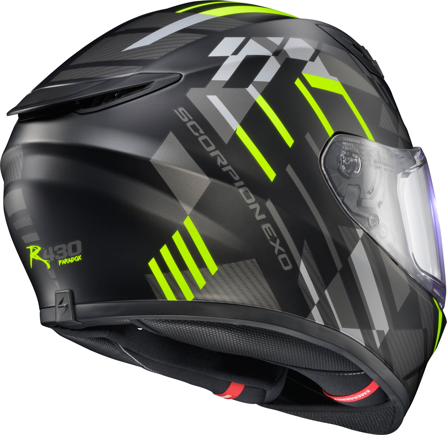 Exo R430 Full Face Helmet Paradox Hi Viz Lg