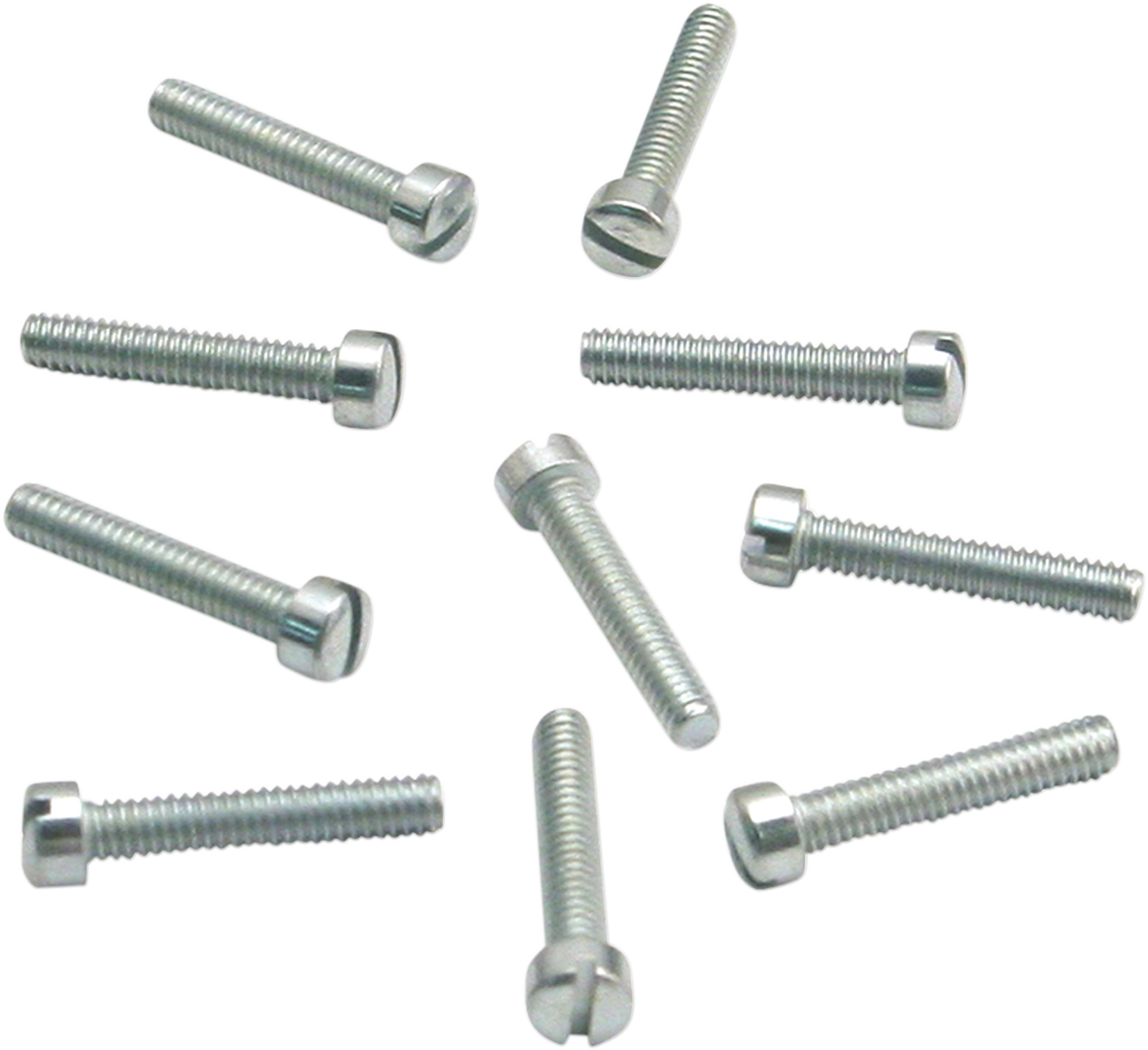 S&S CYCLE Slotted Flat Head Screws - 10-Pack 50-0150