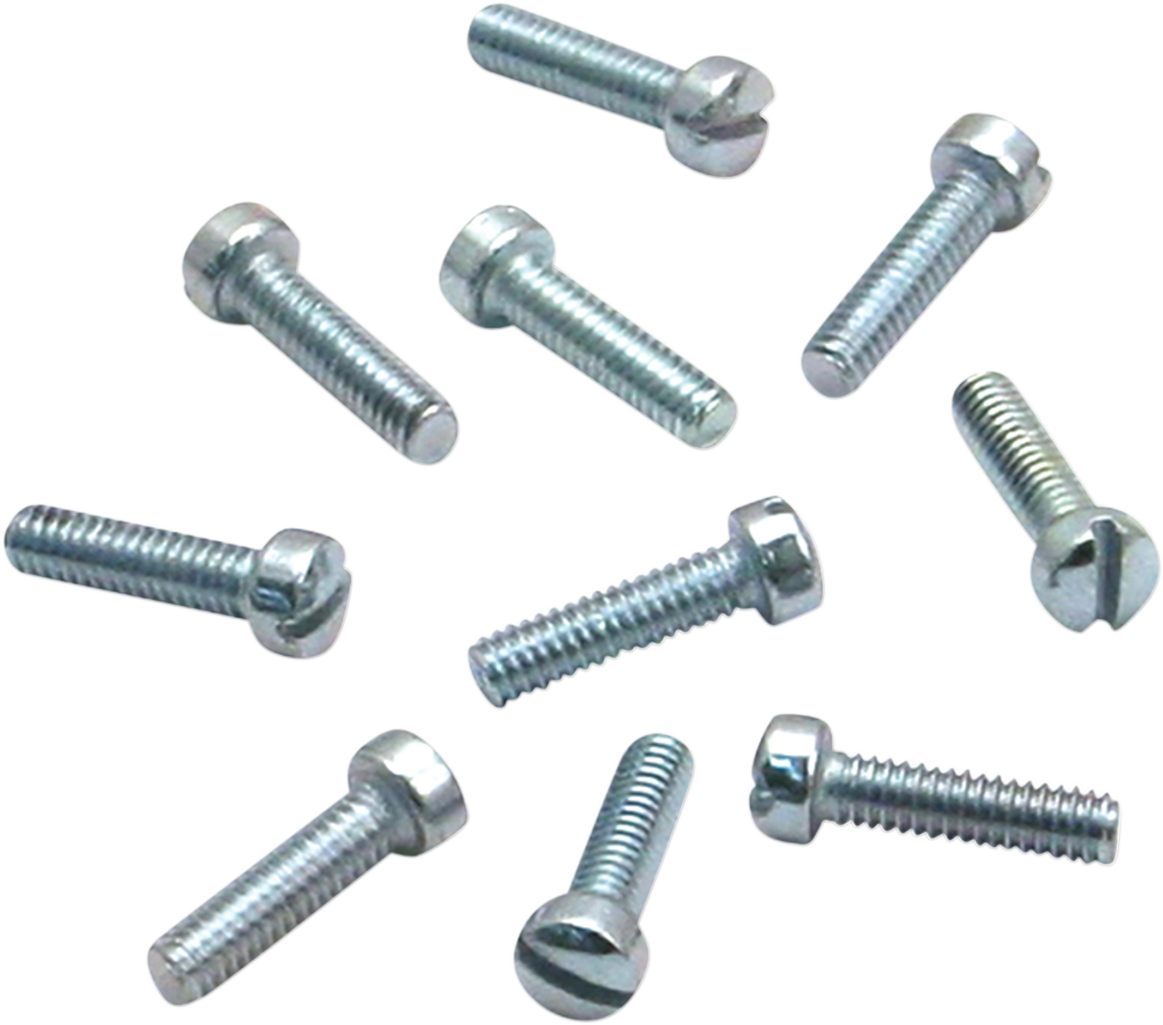 S&S CYCLE Slotted Flat Head Screws - 10-Pack 50-0146