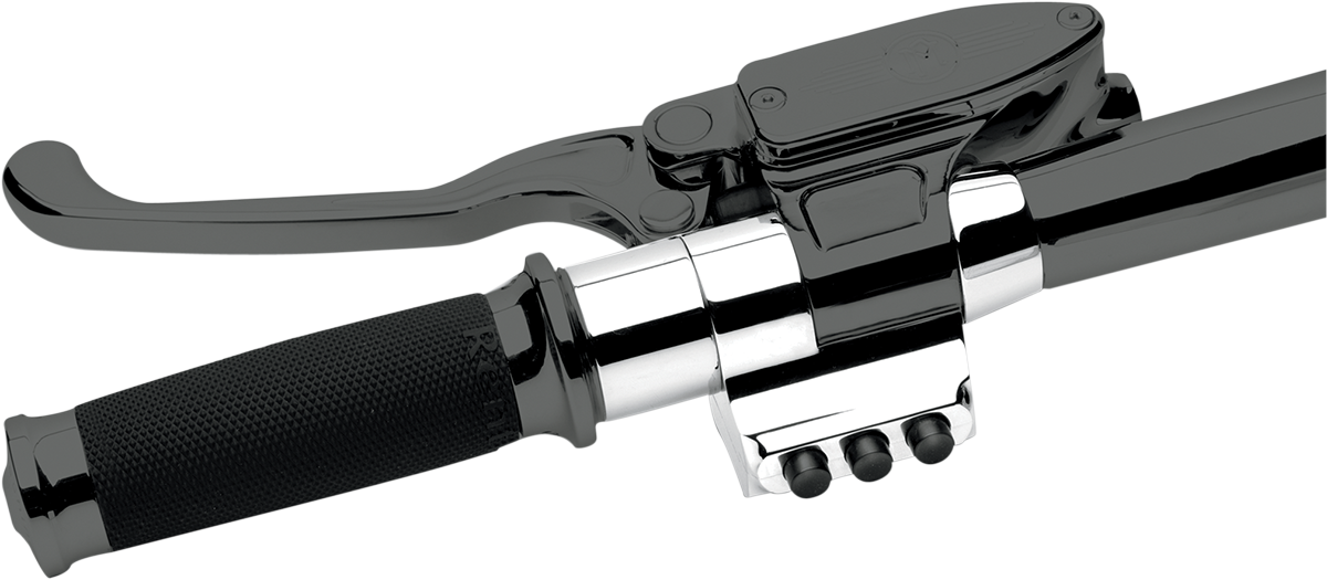PERFORMANCE MACHINE (PM) Contour Handlebar Control Spacer - Left - Cable Clutch - 1-1/4" Handlebars - Chrome 0011-0751MP-CH