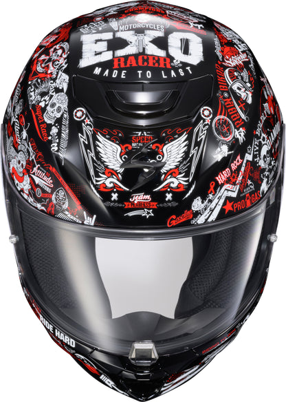 Exo R330 Full Face Helmet Shake 2 Red Lg