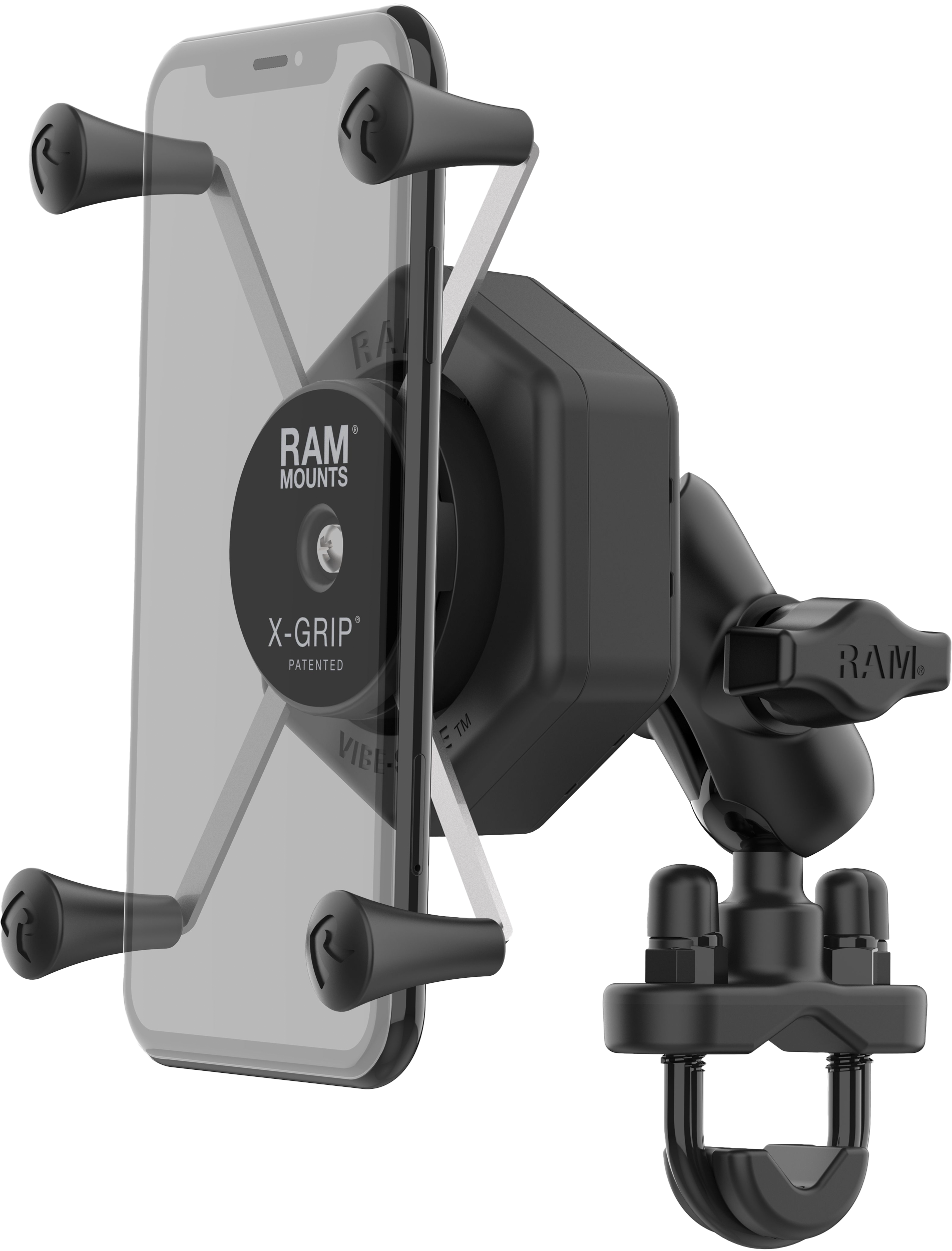 X Grip Vibe Safe L Phone Mount With U Bolt Base Short