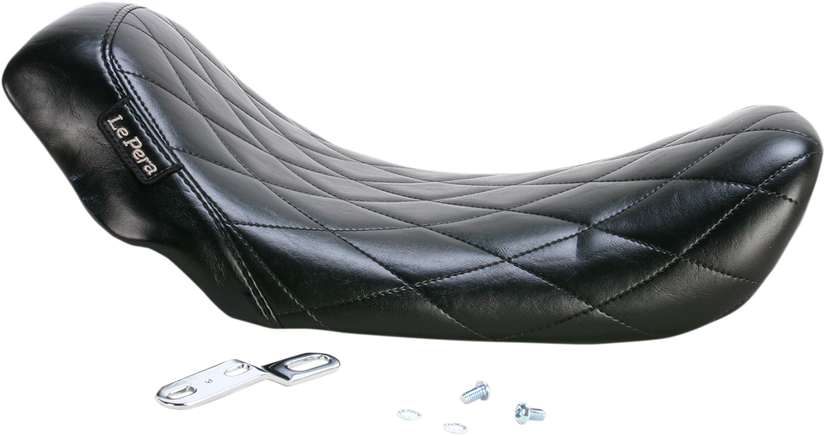 LE PERA Bare Bones Solo Seat - Diamond Stitch - Black - Dyna '06-'17 LK-001DM