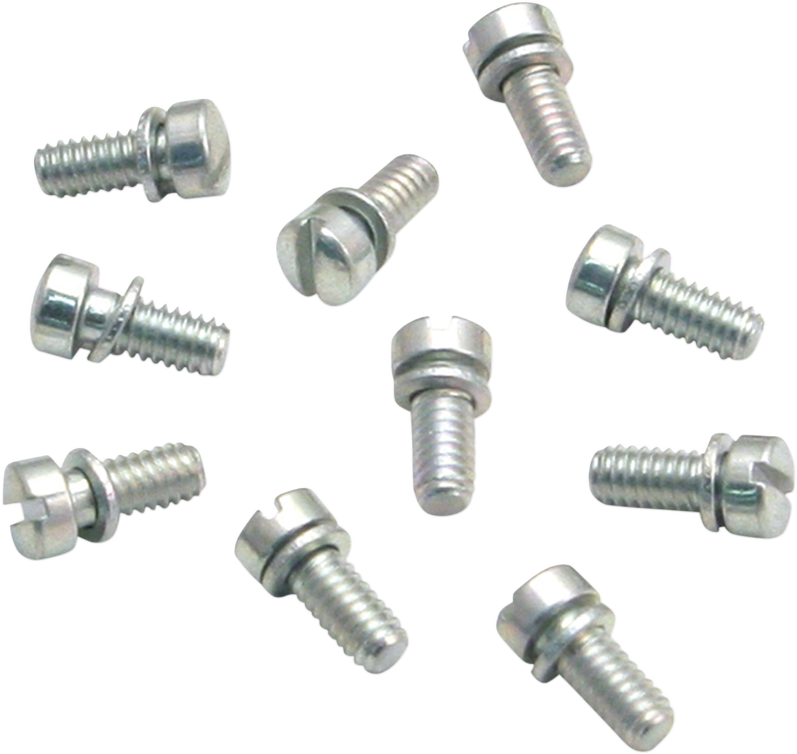 S&S CYCLE Slotted Round Head Screws - 10-Pack 50-0098