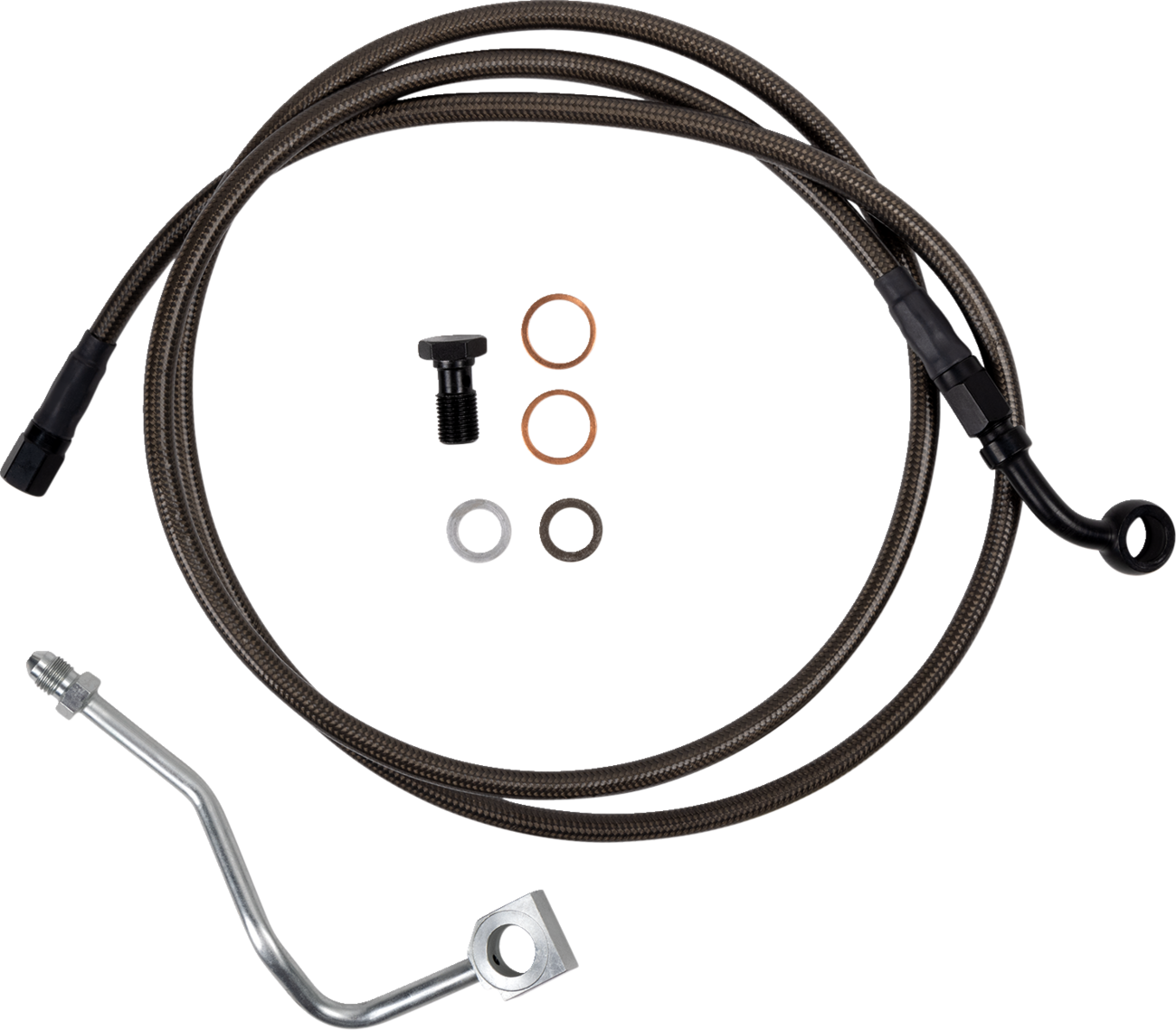BARNETT Brake Line - Upper - Carbon Coat w/ Black Fittings - +8" 254-30-51134-8