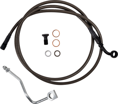 BARNETT Brake Line - Upper - Carbon Coat w/ Black Fittings - +8" 254-30-51134-8