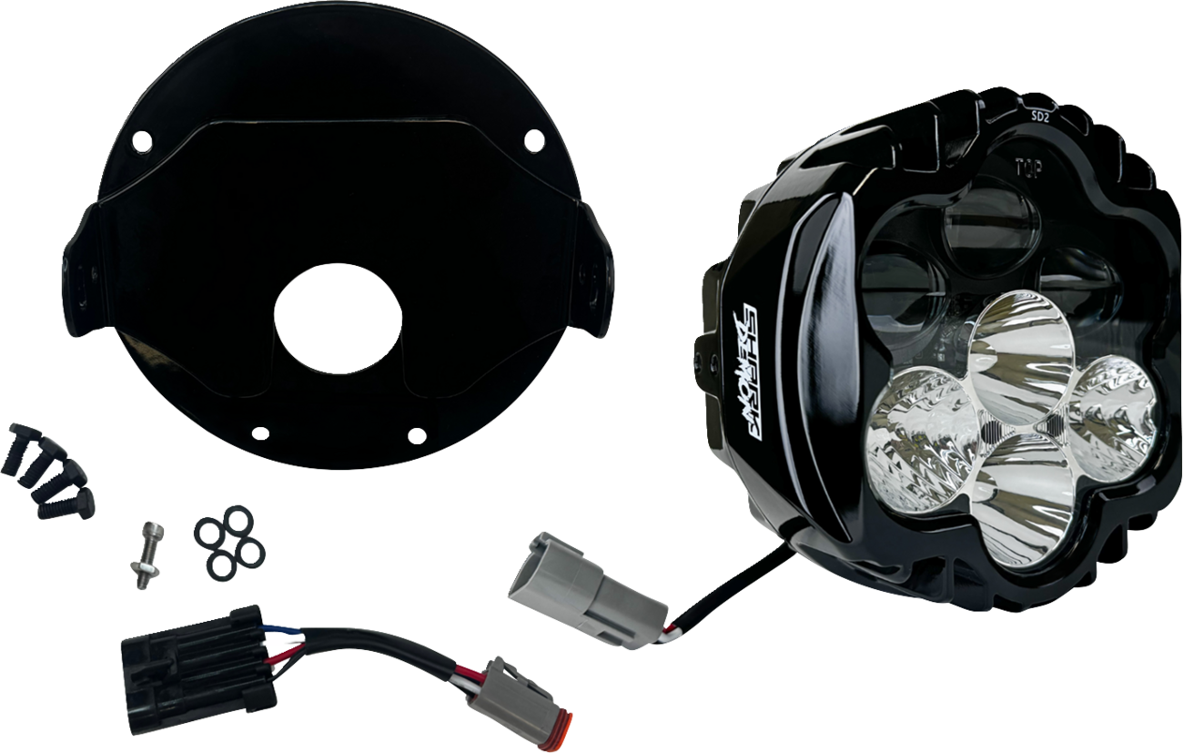 CUSTOM DYNAMICS Shark Demon® 2 Headlight - Low Rider ST SD2-LRST-W