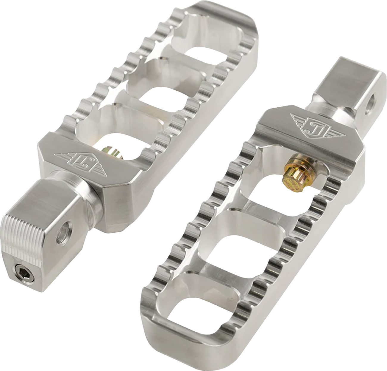 JOKER MACHINE Serrated Foot Pegs - Silver- Narrow 08-61-8
