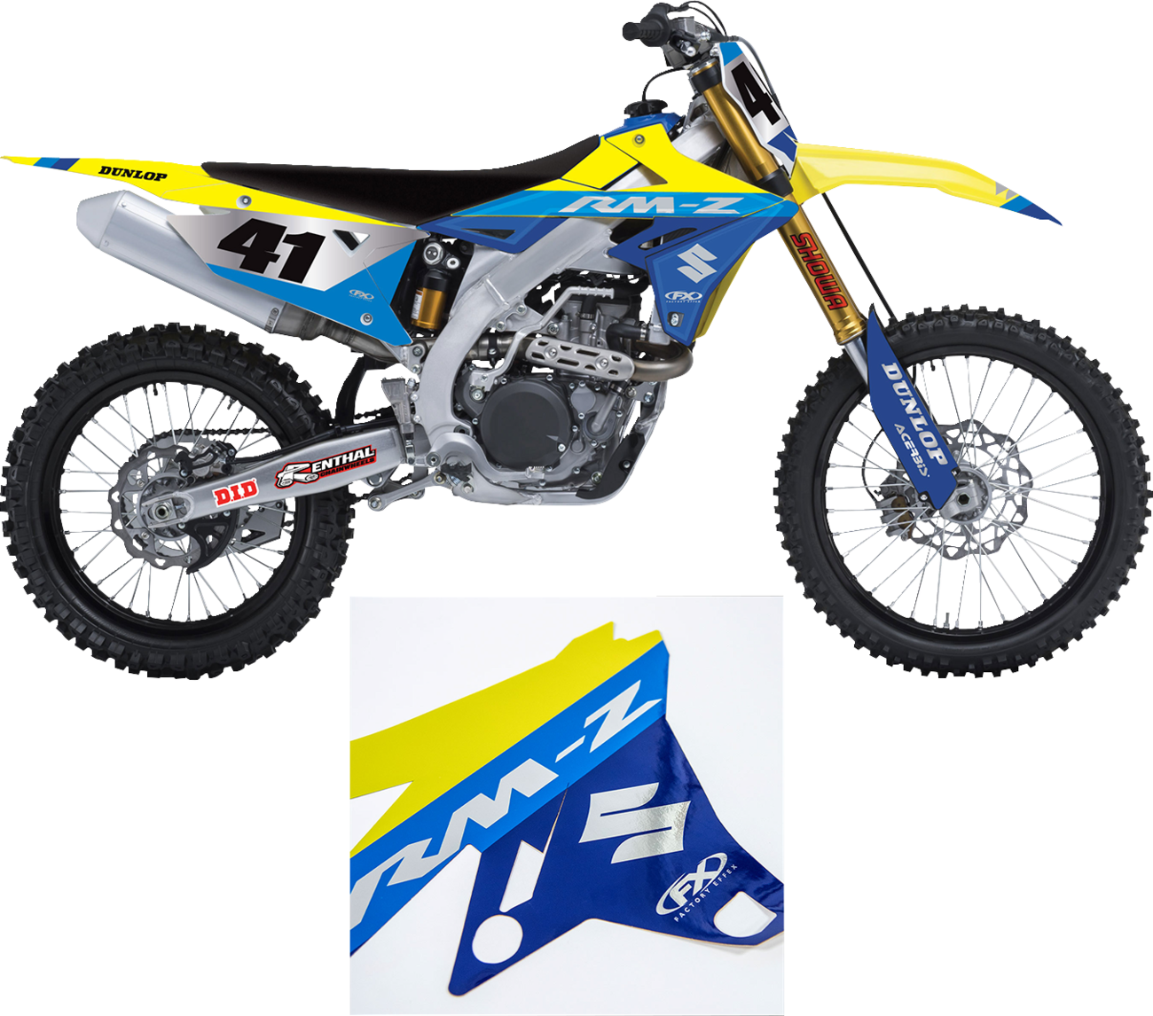 FACTORY EFFEX Candy Chrome Series Shroud/Airbox Graphics Kit - Suzuki - RMZ 250/450 27-03402