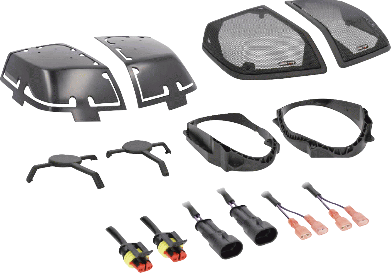 SADDLE TRAMP Saddlebag Lid with Speaker Cutouts - Rear - FL BC-HDC69-2