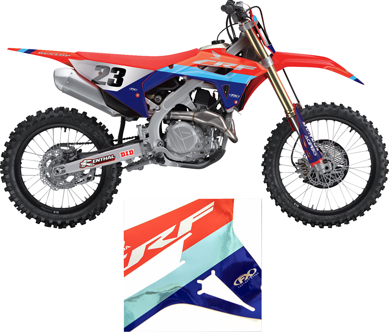 FACTORY EFFEX Candy Chrome Series Trim Graphics Kit - Honda - CRF 250R/450R 27-51306